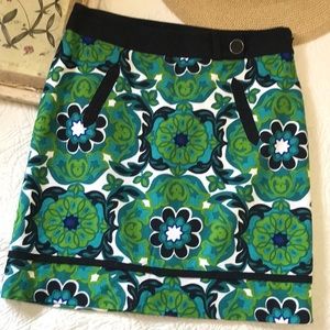 Ann Taylor Vibrant Medallion Paisley Skirt
